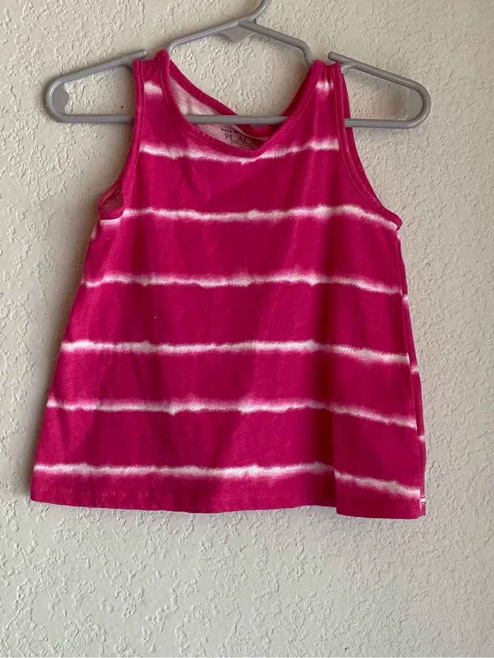 The Children's Place Pink and White Striped Tank Top